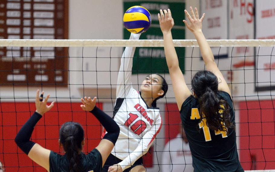 Mikaila Joi Miranda, named Nile C. Kinnick's girls student-athlete of the year, helped lead the Red Devils to the Far East Division I basketball tournament title.