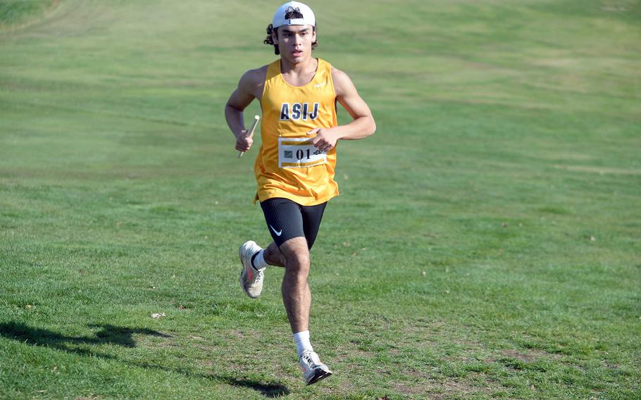 Kai Liljequist anchored American School In Japan to victory in the Division I team relay and the school's ninth overall Far East title dating back to 1982.