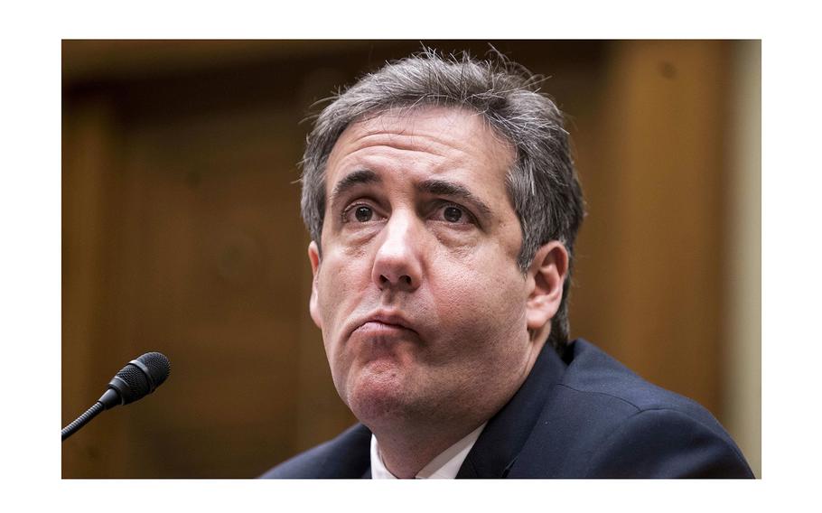 Michael Cohen, an ex-attorney for former President Donald Trump, testifies before the House Oversight and Reform Committee in 2019.