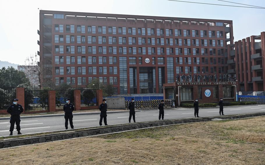 This general view shows the Wuhan Institute of Virology in Wuhan, in China's central Hubei province, on Feb. 3, 2021, as members of the World Health Organization (WHO) team investigating the origins of the COVID-19 coronavirus, visit. 