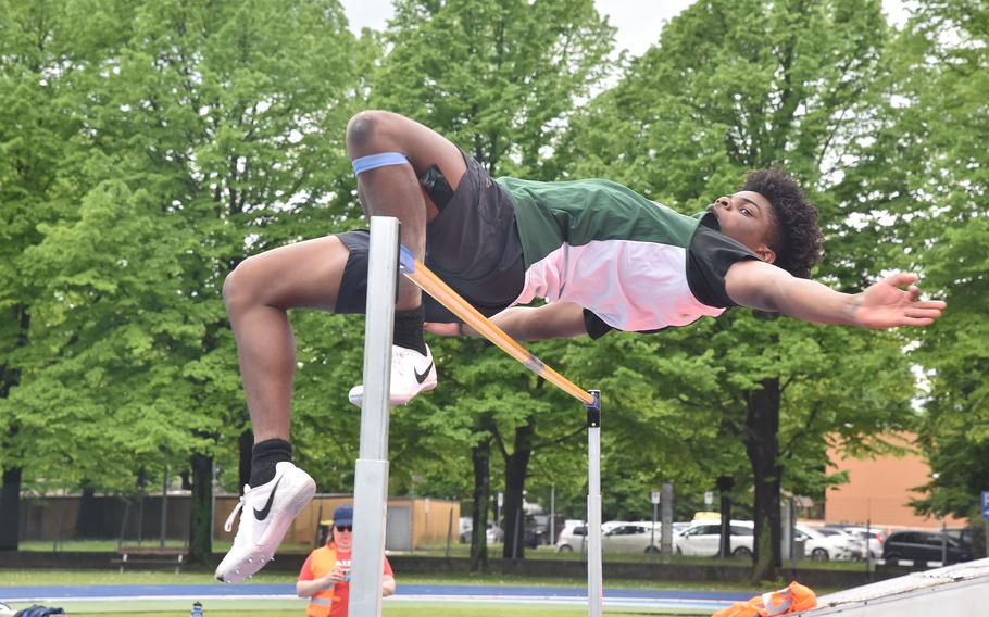 Fredrick Boateng tries to clear 6-4.