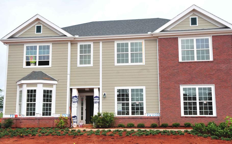 New homes wait for their first residents on Shaw Air Force Base, S.C., June 12, 2012. 