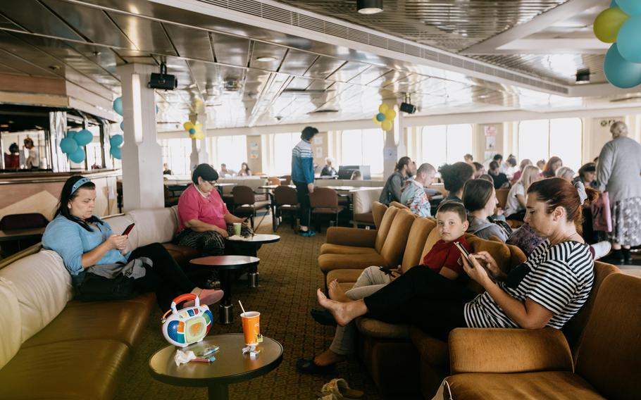 A bar serves as a place to relax and chat.