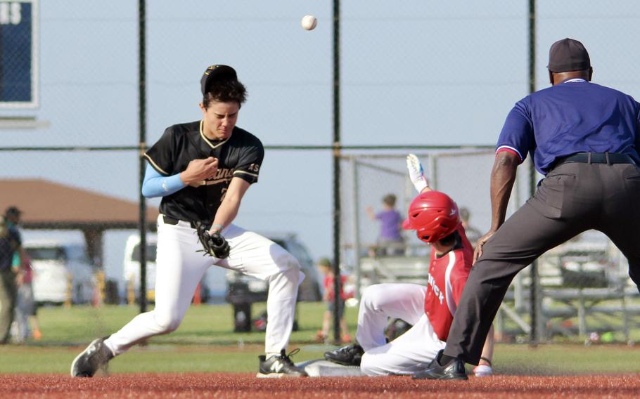 Shobu Deeter is safe at second.