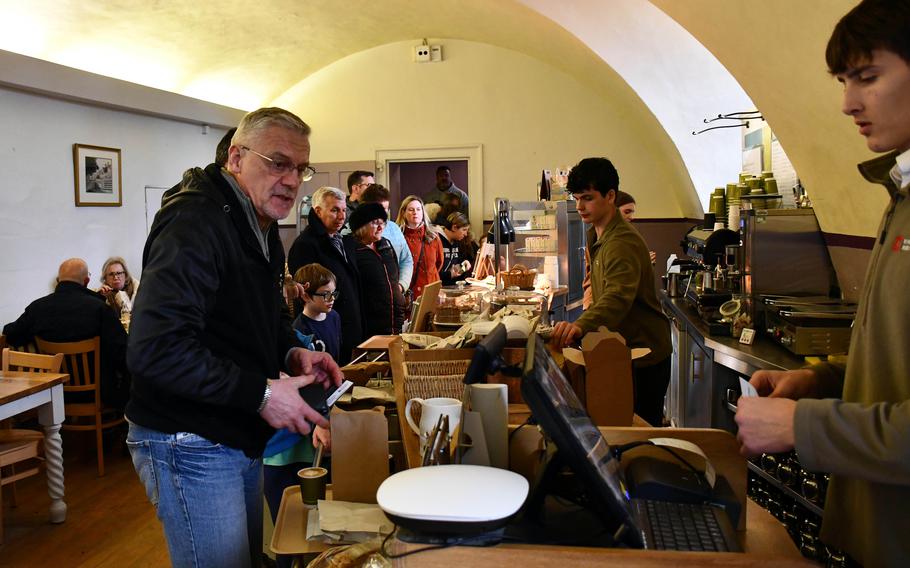 Audley End House and Gardens has a café on the grounds serving sandwiches, toasties and a variety of drinks.