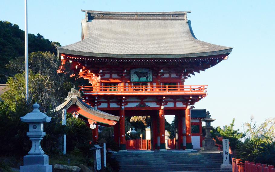 Udo Shrine is the mythical birthplace of the father of Japan’s first emperor, on the east coast of the country’s southern island of Kyushu. 