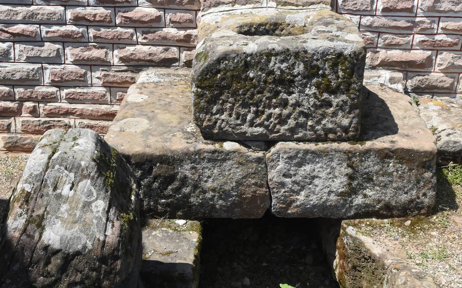 A stone latrine can be found behind a building that was believed to be a tavern inside a former Roman settlement at the Roman Museum Homburg-Schwarzenacker, less than an hour from Kaiserslautern, Germany.