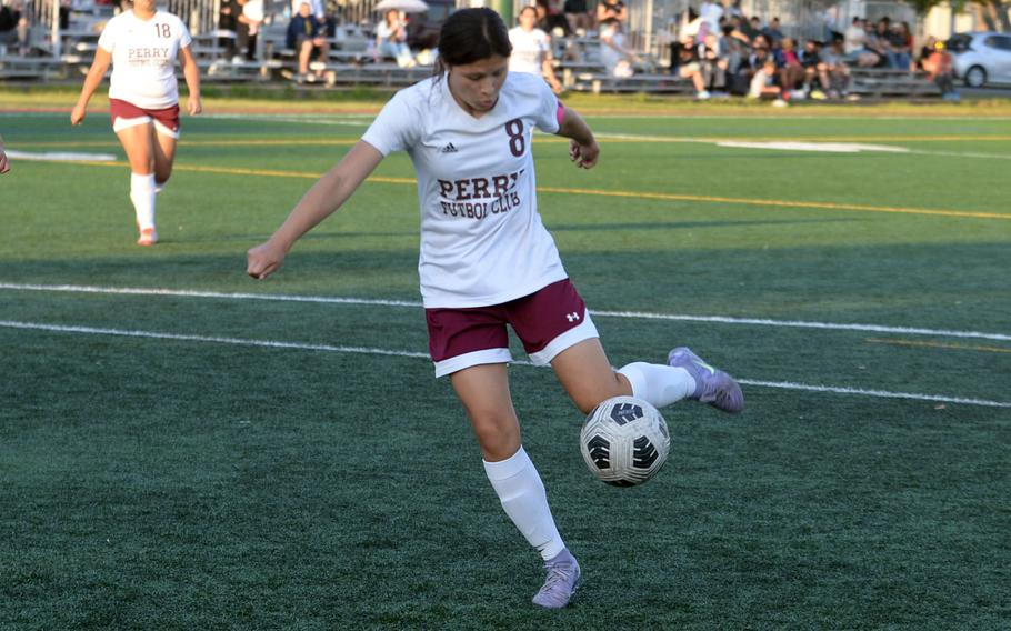 Leilani Zuniga gets set to kick.