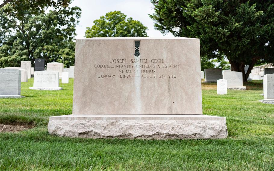 Medal of Honor recipients visit Arlington National Cemetery and visit gravesites to commemorate National Medal of Honor Day, Arlington, Va., Monday, March 25, 2024.