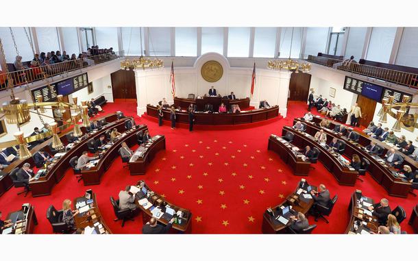 The North Carolina Senate convenes at the North Carolina Legislative Building in Raleigh, North Carolina, June 20, 2023. (Ethan Hyman/The News & Observer/TNS)