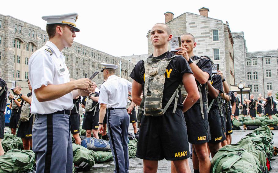 Cadets at West Point Reception Day in 2023
