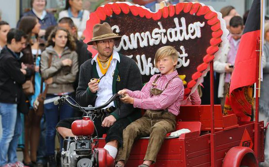The Cannstatter Volksfest in Stuttgart, Germany, kicks off with a historical parade. 