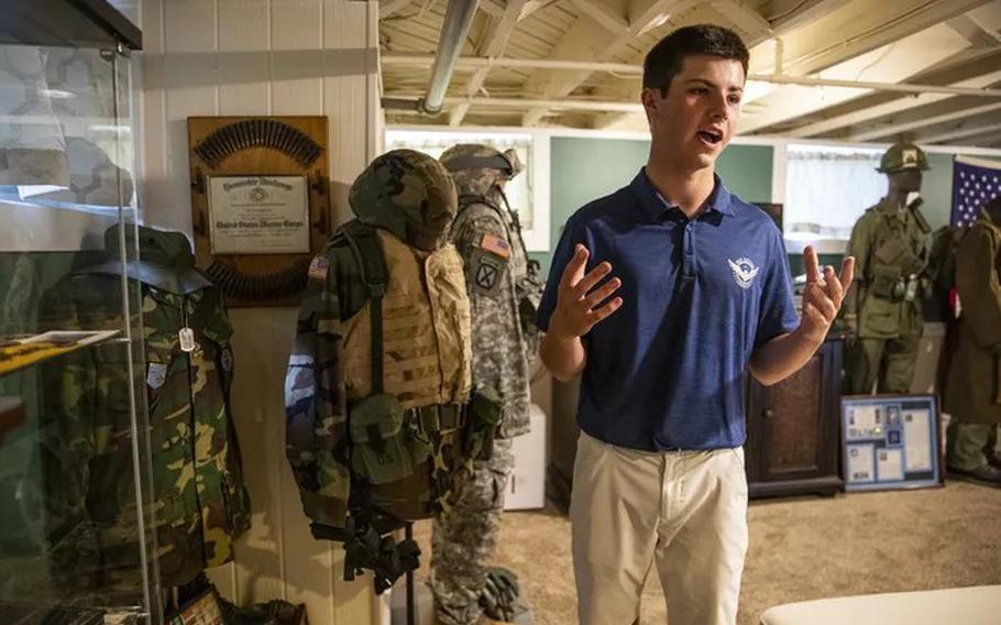 Adam MacMillan, 19, a West Chester University student, has amassed a military history collection in his Cranberry Township, N.J., basement that’s worthy of a museum.