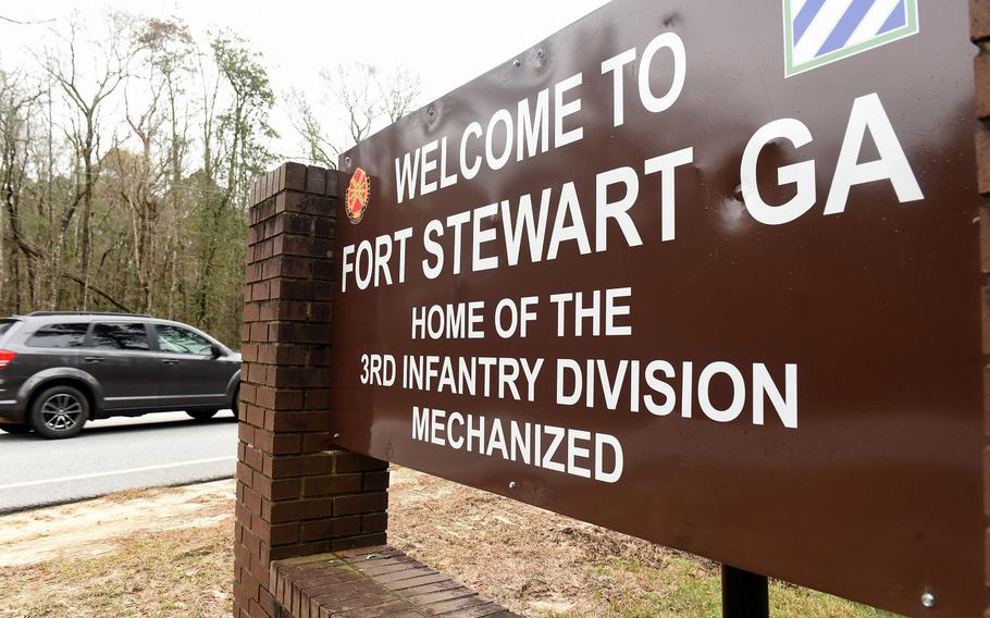 Entrance gate at Fort Stewart, Ga.