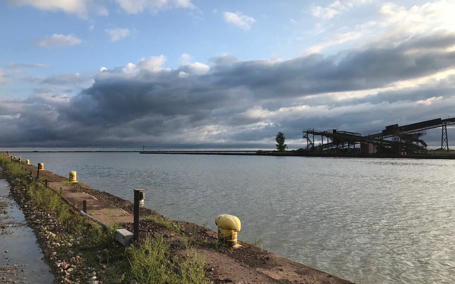 Conneaut Harbor in Ohio. Coast Guard spokesperson William Kelley said the Coast Guard was notified at 2:07 p.m. on Dec. 23 that a barge carrying an excavator and tug boat had broken loose from its mooring at the Pittsburgh and Conneaut dock in the harbor.