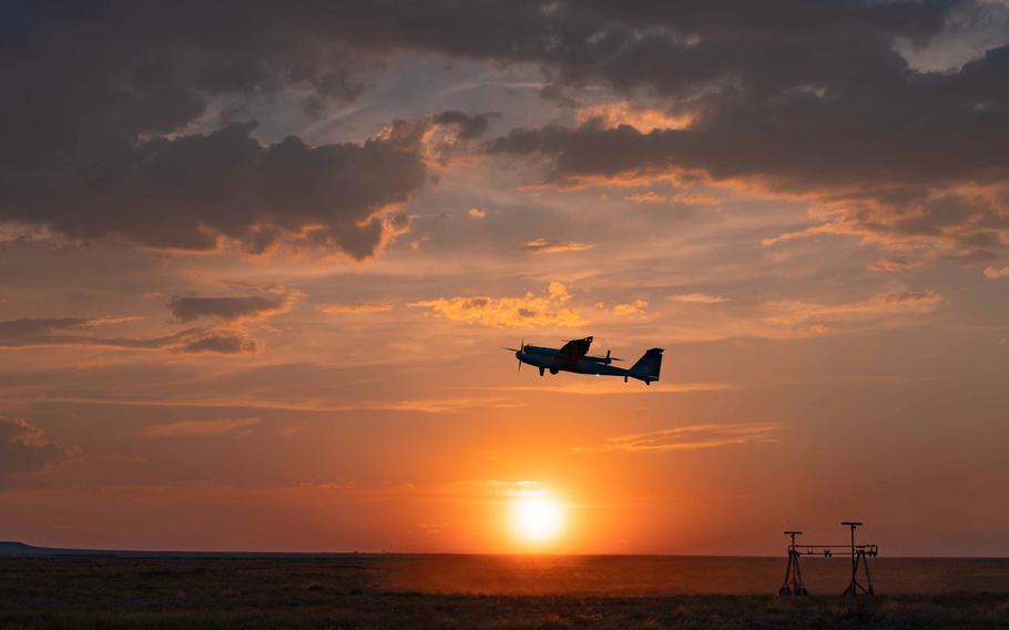Airmen assigned to the 27th Special Operations Wing control a drone at Melrose Air Force Range, N.M., in June 2023. The Defense Department announced plans to prevent private development on millions of acres around military installations in New Mexico, Utah, Hawaii, Pennsylvania and California.