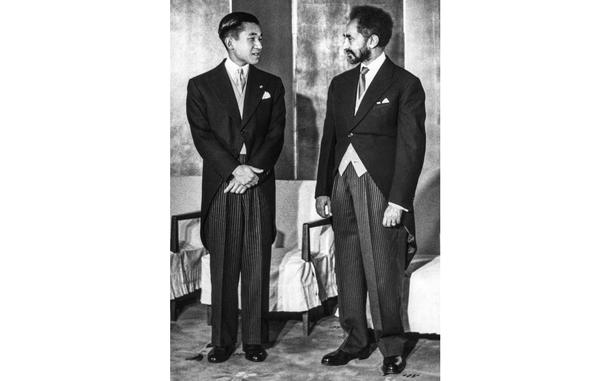 I.G. Edmonds/Stars and Stripes
Tokyo, 1956: Japan's Crown Prince (and future Emperor) Akihito talks with Ethiopia's Emperor Haile Selassie at a reception during Selassie's goodwill visit to Japan. Akihito acceded to the throne in 1990 after the death of his father, Hirohito, the year before.
