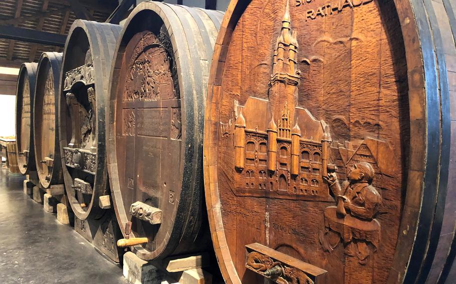 The big wine barrels with detailed carvings are one of the highlights of a visit to the Stuttgart Museum of Viniculture, located in the Uhlbach section of town. 