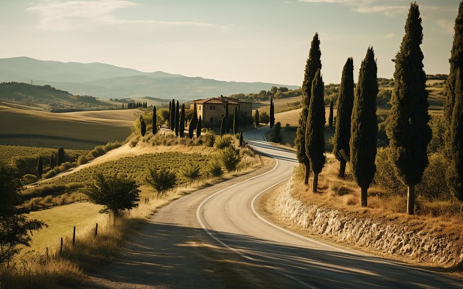 Beautiful Tuscany landscape in Val d’Orcia, Italy