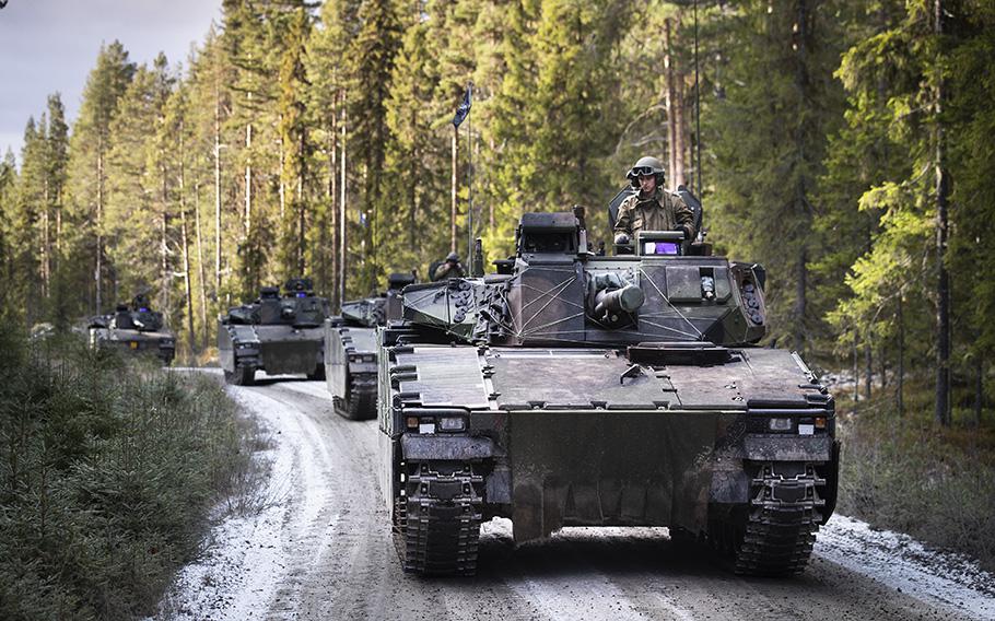 Dutch soldiers train with their CV90’s during a 2018 exercise in Norway. According to reports on Wednesday, May 24, 2023, the Czech government has approved a $2.7 billion deal to acquire 246 of the CV90s from Sweden.