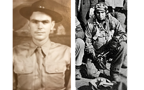 Tyler and Yeary in uniform during World War II.