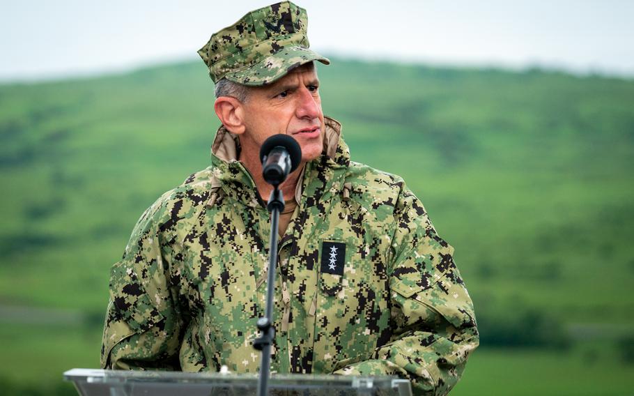 A photo of Retired Adm. Robert Burke.