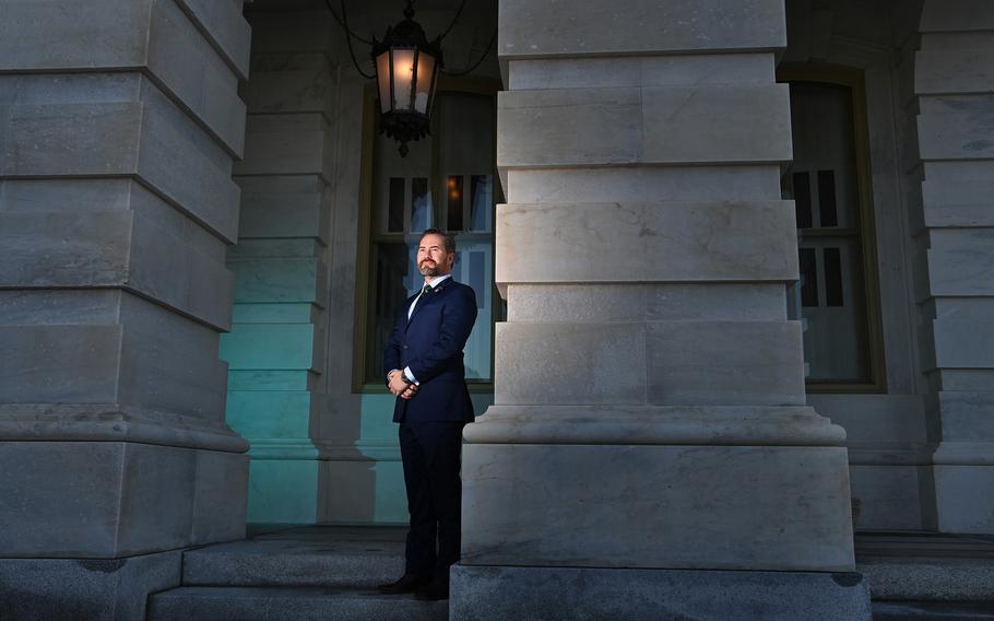 120p na               Rep. Michael Waltz, R-Fla., at the U.S. Capitol in Washington, D.C., on Dec. 17, 2020. A Green Beret, Waltz served in Afghanistan and is trying to help those who helped the U.S. military in Iraq and Afghanistan as fixers and translators to immigrate to the United States. MUST CREDIT: Washington Post photo by Matt McClain