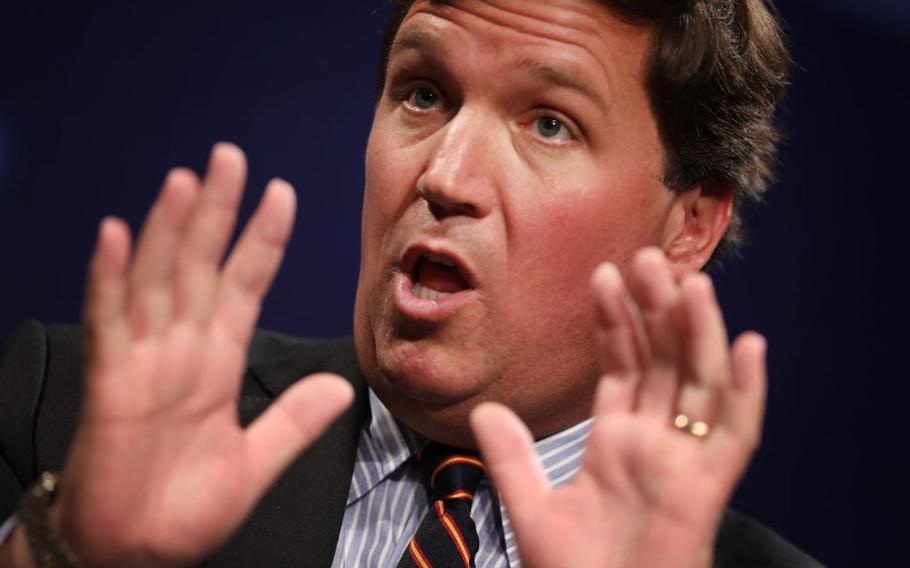Fox News host Tucker Carlson speaks at the National Review Institute's Ideas Summit at the Mandarin Oriental Hotel on March 29, 2019, in Washington, D.C.
