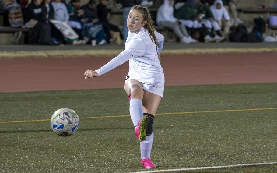 Zama’s Juliet Bitor scored the lone goal of Friday’s DODEA-Japan girls soccer match against Robert D. Edgren.