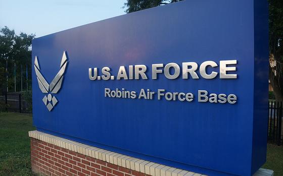 RAFB Front Gate Sign