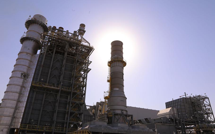 A gas turbine generator in an oil field in Khurais, Saudi Arabia, on June 28, 2021. 