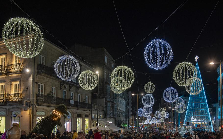 The small city of Vigo, Spain, hosts the largest display of illuminations in the country.