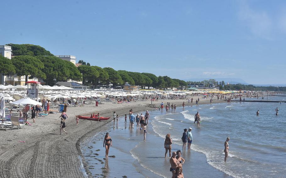 Beaches in Grado, Italy, are far less crowded in early September than they are in August when a majority of Italians take their holidays.