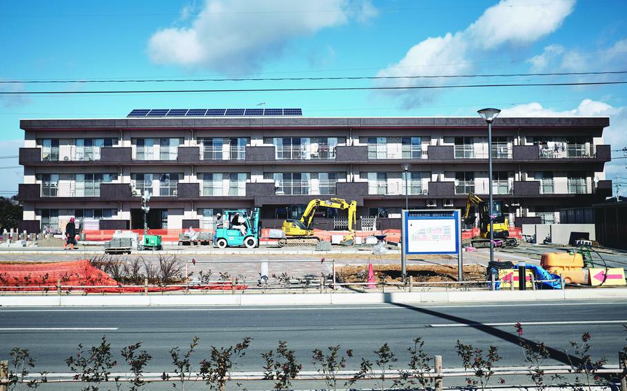 Public housing units are among the largest reconstruction efforts in Ishinomaki, Japan, as seen Feb. 10, 2016.