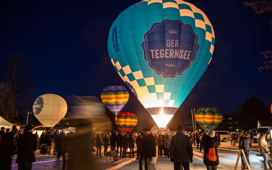 The Tegernsee Valley Hot Air Ballooning Festival takes place Jan. 28-Feb. 4 about an hour’s drive northeast of Garmisch-Partenkirchen. 