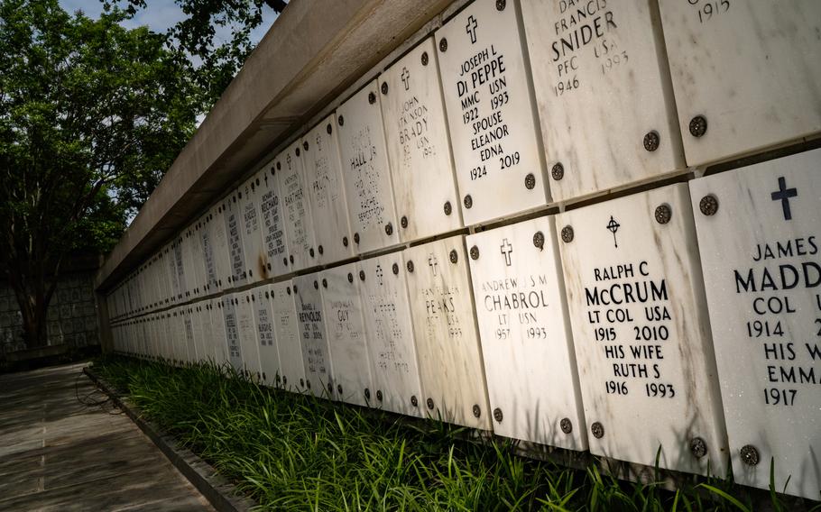 The final resting place of Navy Lt. Andrew John Chabrol at Arlington National Cemetery in Arlington, Va. He was put to death by the commonwealth of Virginia for the murder of Navy Petty Officer Melissa Harrington. 