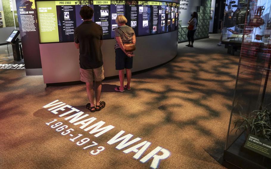 The Vietnam War display at the National Museum of the United States Army on its reopening day, June 14, 2021.