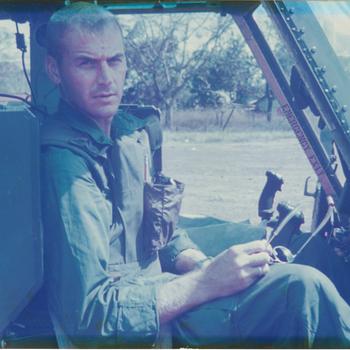 Then-1st Lt. Larry Taylor sitting in a UH-1 “Huey” helicopter in an undated photo. After completing flight training, Taylor was assigned to one of the Army’s first Cobra helicopter companies in Vietnam where he served from August 1967 to August 1968.