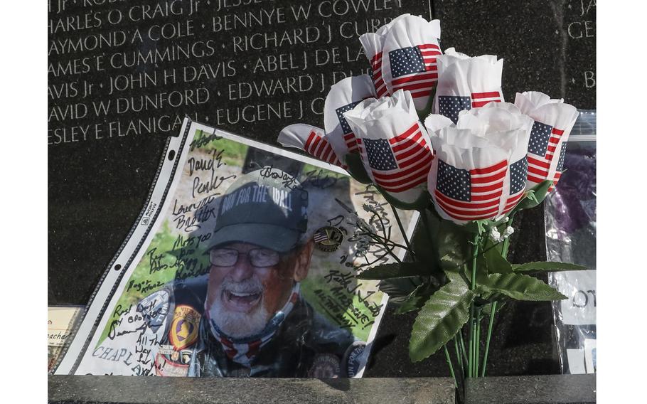 Memorial Day at the Vietnam Veterans Memorial in Washington, D.C., Monday, May 30, 2022.