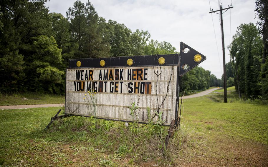 The message was unmistakable outside a business in Reagan, Tenn., on June 6, 2022.