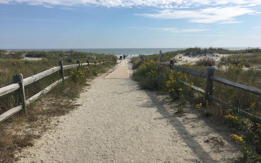 The 35th Street Beach in Ocean City, N.J. A bill under consideration in the state legislature would make it easier for spouses and children of military veterans to get free access to New Jersey beaches.