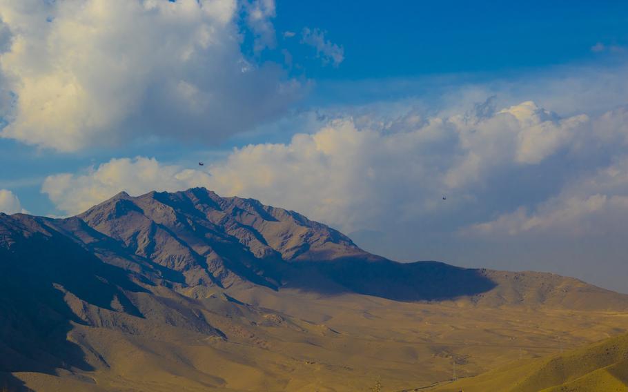 An aerial view of Afghanistan. 