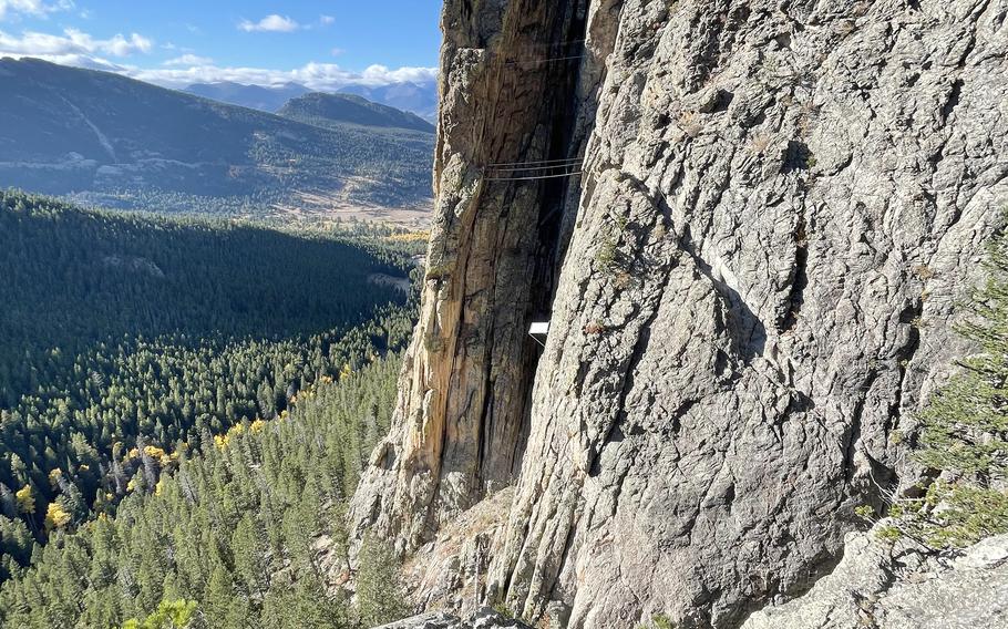 The view from Kent Mountain Adventure Center’s new via ferrata, the Cloud Ladder. The climbing route opened this summer. 