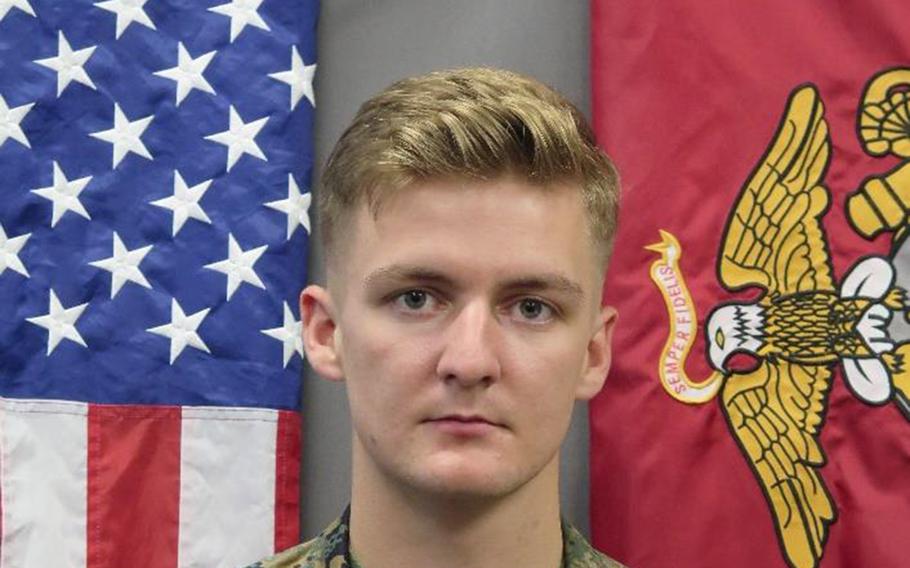 U.S. Marine Corps Cpl. Nathan E. Carlson, 21, of Winnebago, Illinois.
