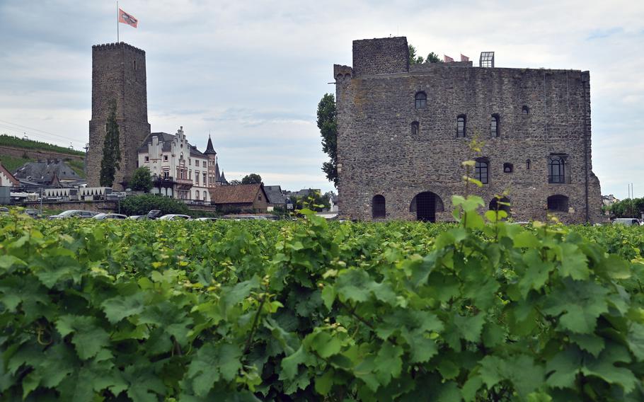 The Boosenburg, left, and the Niederburg, also called the Broemserburg, at right, in Ruedesheim, Germany. The formers tower was built in the 12th century, the later dates back to about 1000, and is home to a wine museum, which is closed for renovations at the moment.
