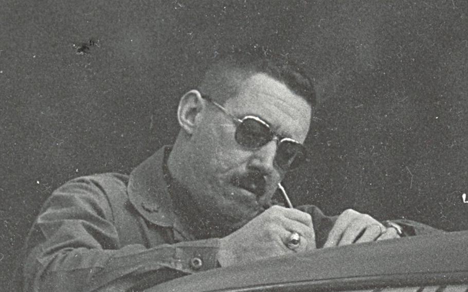 Retired U.S. Air Force Lt. Col. Bill Burhans is seen here logging Soviet aircraft numbers during his tenure in the USMLM.