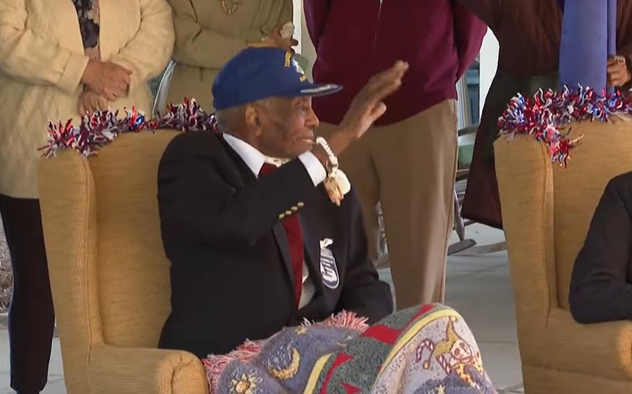 Dr. Hillard Warren Pouncy Jr., one of the last living Tuskegee Airmen, Pouncy celebrated his 100th birthday on Feb, 8, 2022.