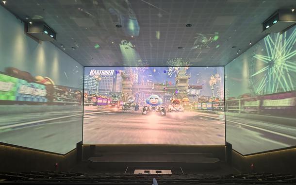 ScreenX shows movies, concerts, sports and short films on screens at the front, left, right — and now above — the audience in roughly 30 theaters across South Korea.