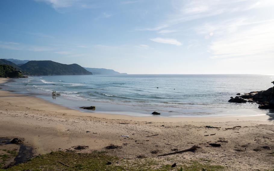 The coast of Shimoda, Japan, was calm on the second day of the 85th annual Black Ship Festival, May 18, 2024. Commodore Matthew Perry landed here 171 years ago.