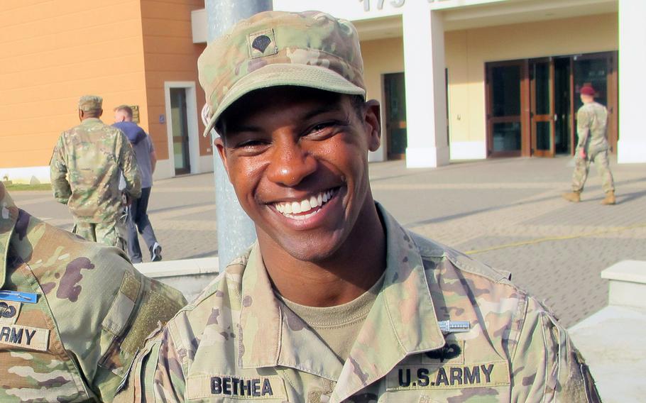 Spc. James Bethea was "volun-told" to test for the Expert Soldier Badge but decided to do his best. He was rewarded with earning his badge in Vicenza, Italy, on Nov. 9, 2022.                   